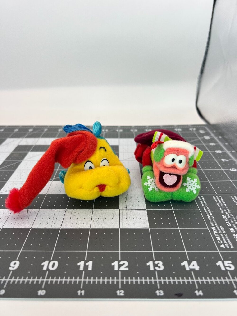 McDonalds Disney Christmas Flounder Sebastian Plush Lot Little Mermaid Vintage 1